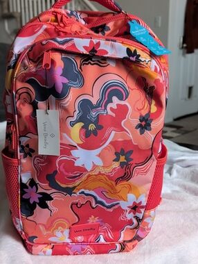 Vera Bradley Kids Floral Swirl Coral Multi Backpack